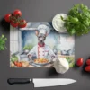 American Hairless Terrier The Chef Glass Cutting Board - Image 3