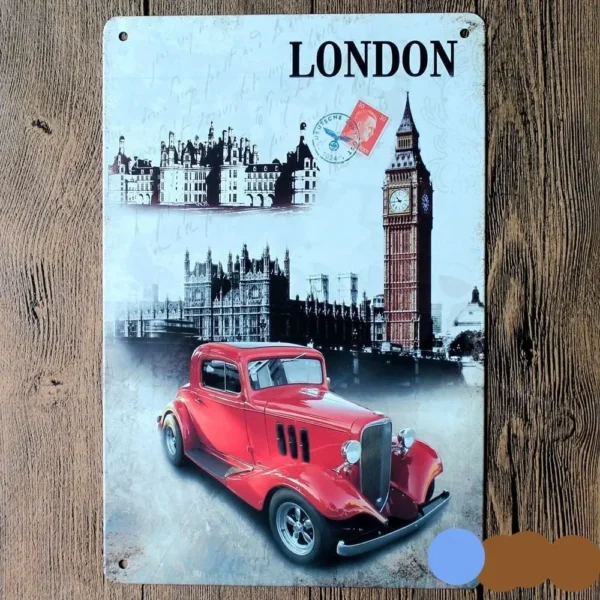 London Wall Art Tin Poster