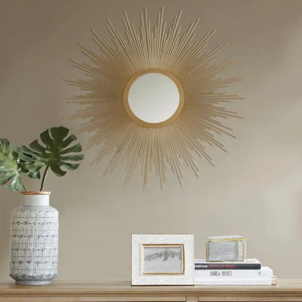 Sunburst Wall Decor Mirror 14.5"D